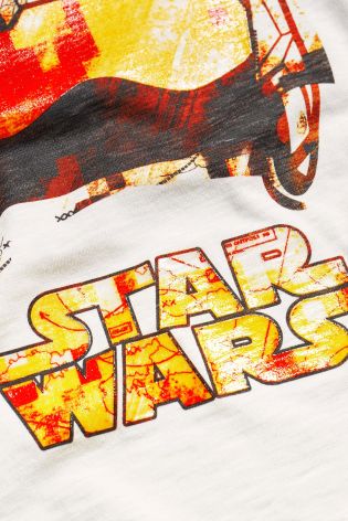 Ecru Star Wars Long Sleeve T-Shirt (3-14yrs)